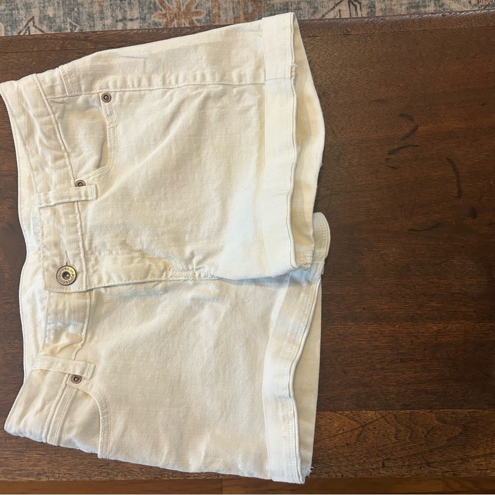 Women's White Denim Shorts